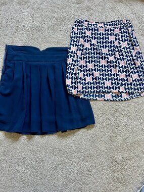 Navy and Pink Business Skirt Set